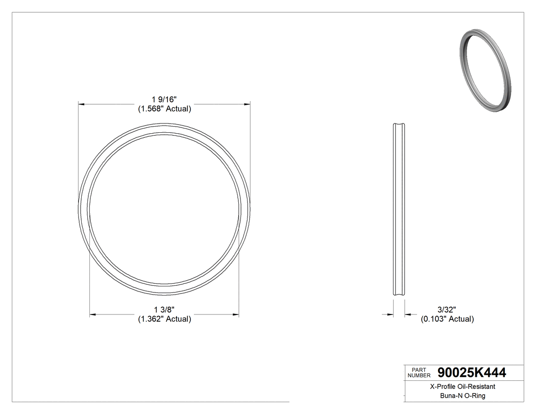 Technical drawing - 90025K444